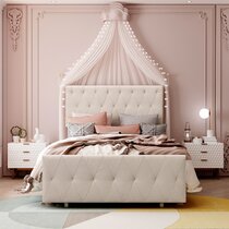 Bed Frame Metal Rolling Casters Lock Queen King 1000lbs Sleep Bedroom Furniture 
