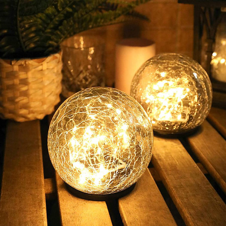 Cracked ball solar lights clearance