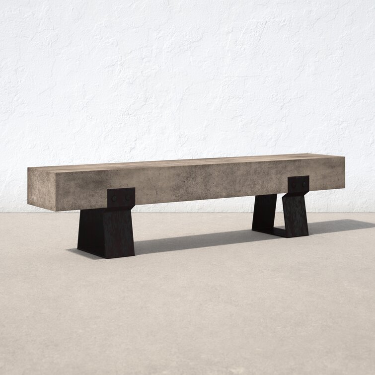 alaina metal and concrete picnic bench