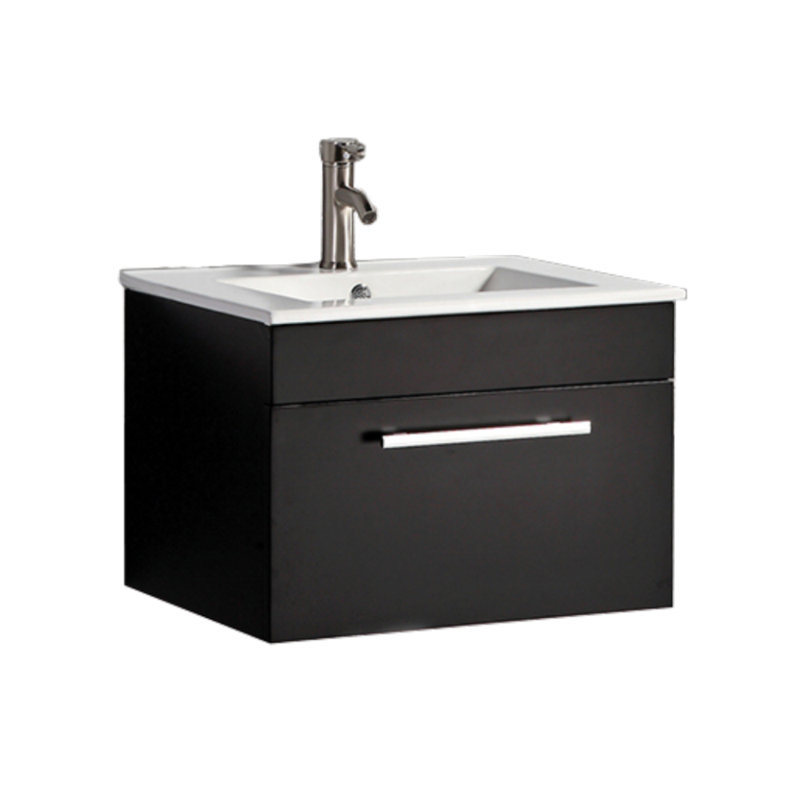 Orren Ellis Poulos Modern 24 Wall Mounted Single Bathroom Vanity Set Wayfair