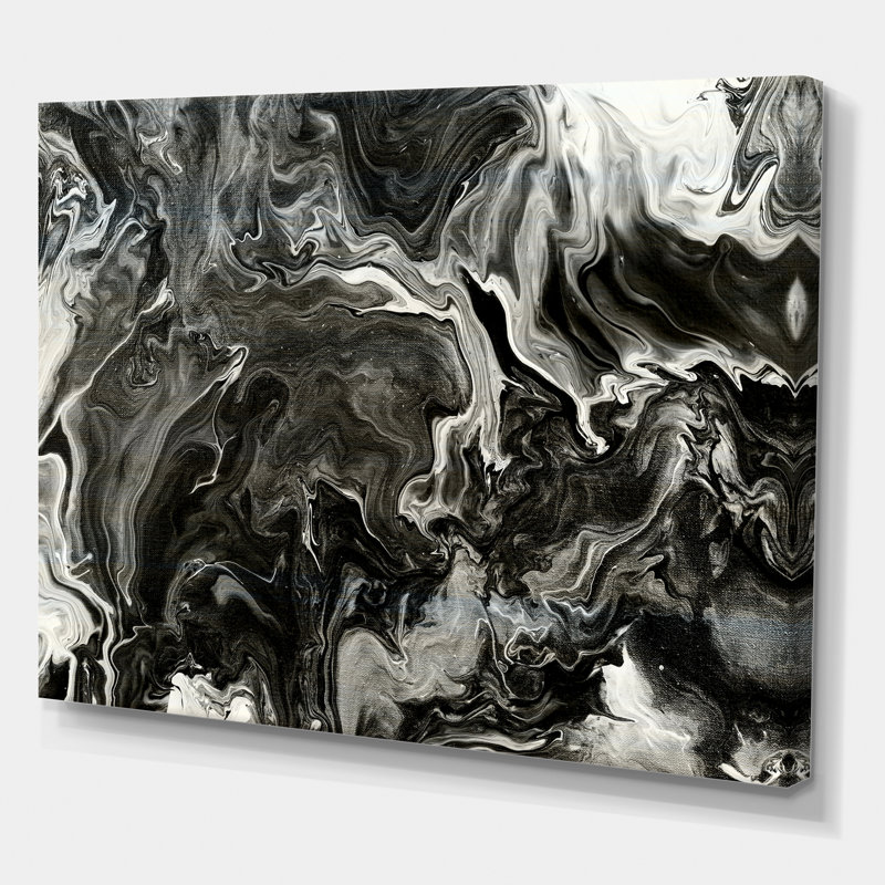 East Urban Home White Gray And White Hand Painted Marble Acrylic V Painting Print On Canvas Wayfair Check out our black marble acrylic selection for the very best in unique or custom, handmade pieces from our shops. wayfair