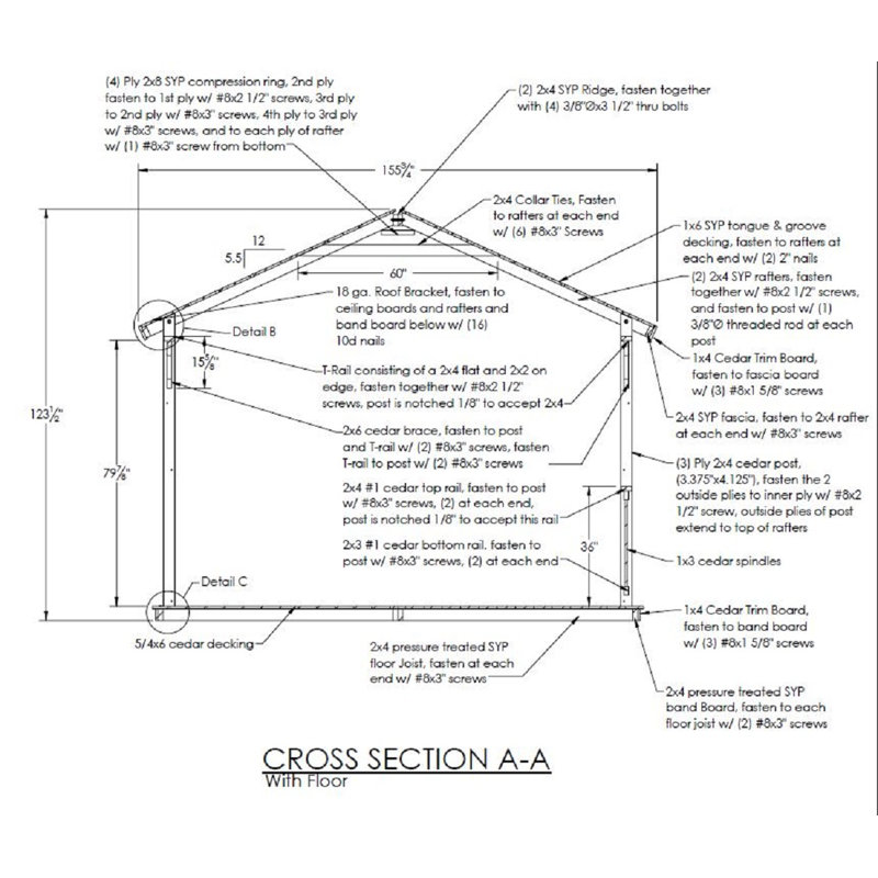 Yardcraft 18 Ft W X 12 Ft D Solid Wood Patio Gazebo Wayfair