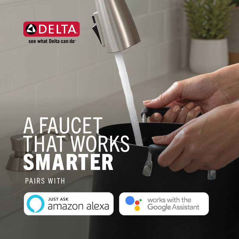 Delta Trinsic Voiceiq Pull Down Touch Single Handle Kitchen Faucet
