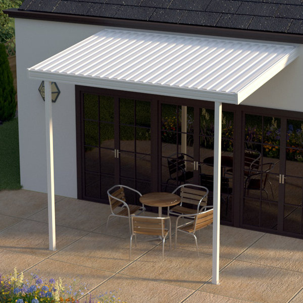 Heritagepatios 12 Ft W X 8 Ft D Metal Standard Patio Awning Wayfair 12 ft w x 8 ft d metal standard patio awning