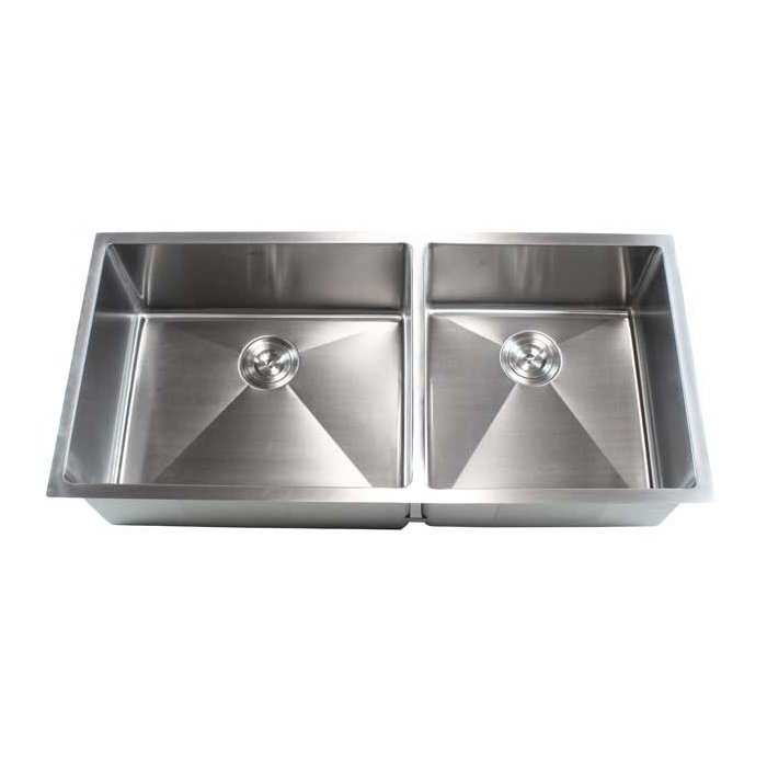 Ariel 42 L X 19 W Double Bowl Undermount Kitchen Sink