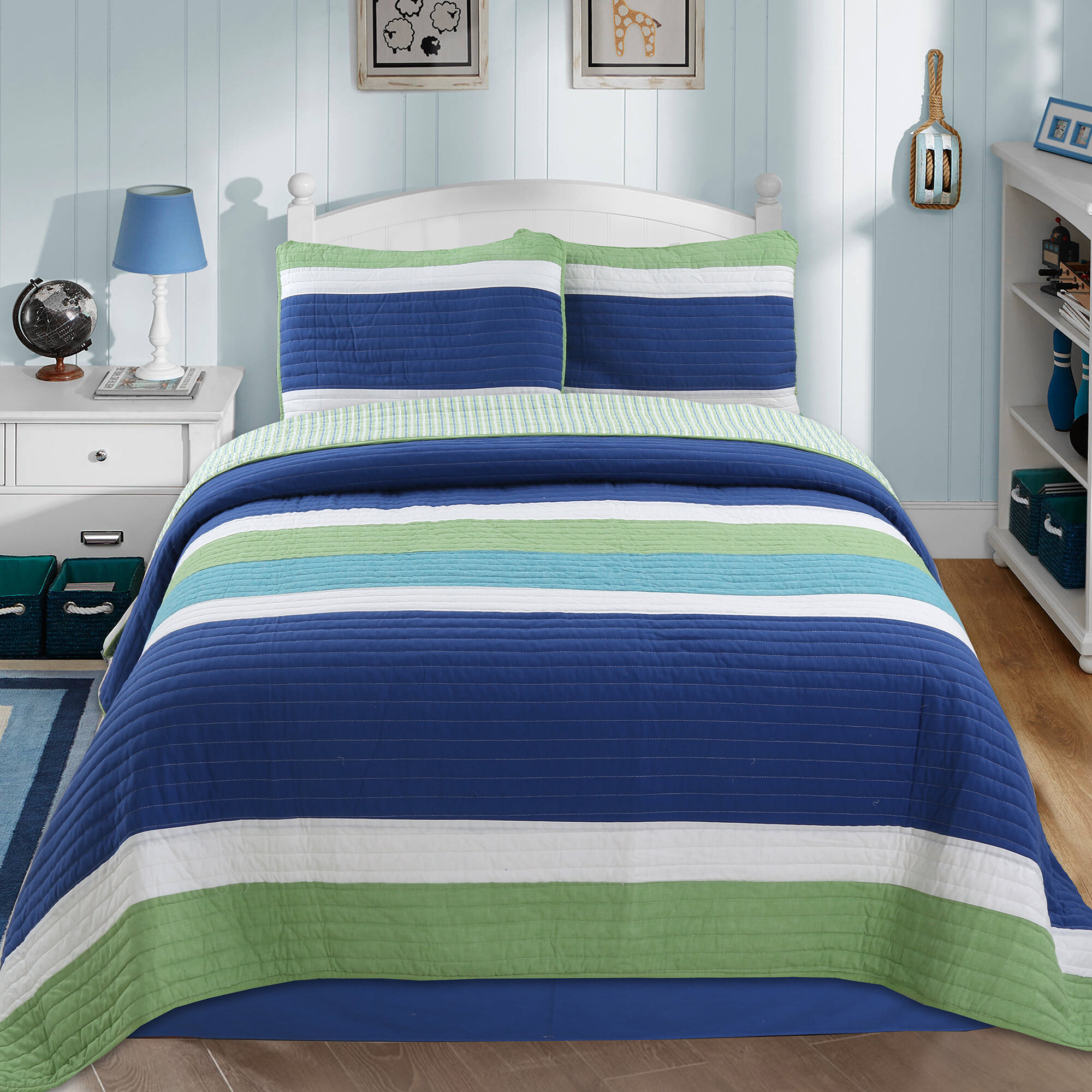 Bright Striped Duvet Cover Queen King 100 Cotton Reversible
