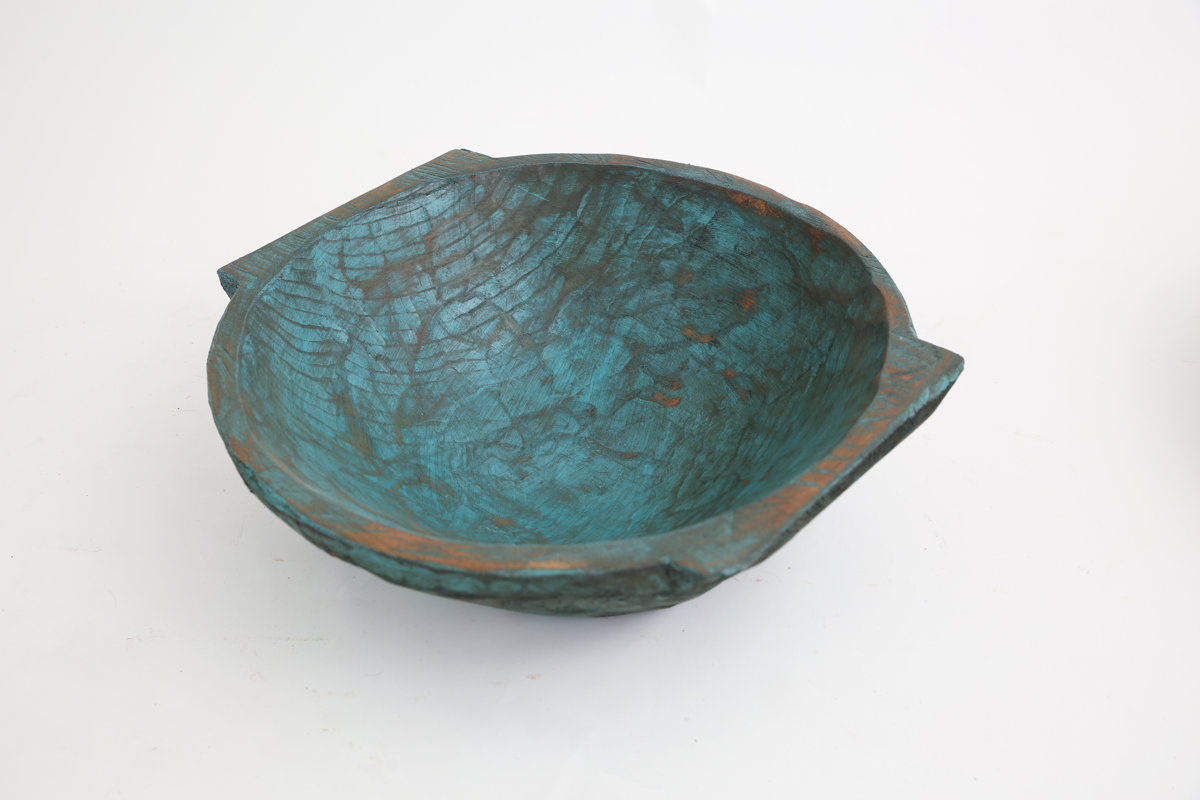 Bloomsbury Market Round Wooden Dough Decorative Bowl
