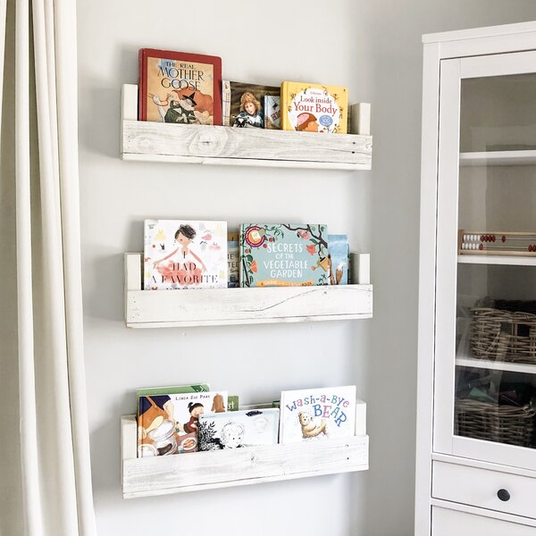white bookcase for nursery