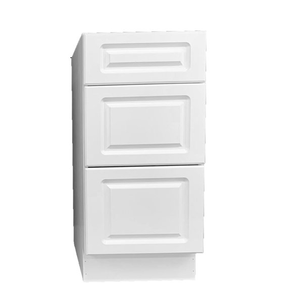 Euro-Rite Cabinets Ltd 15'' Single Bathroom Vanity Base Only in White ...