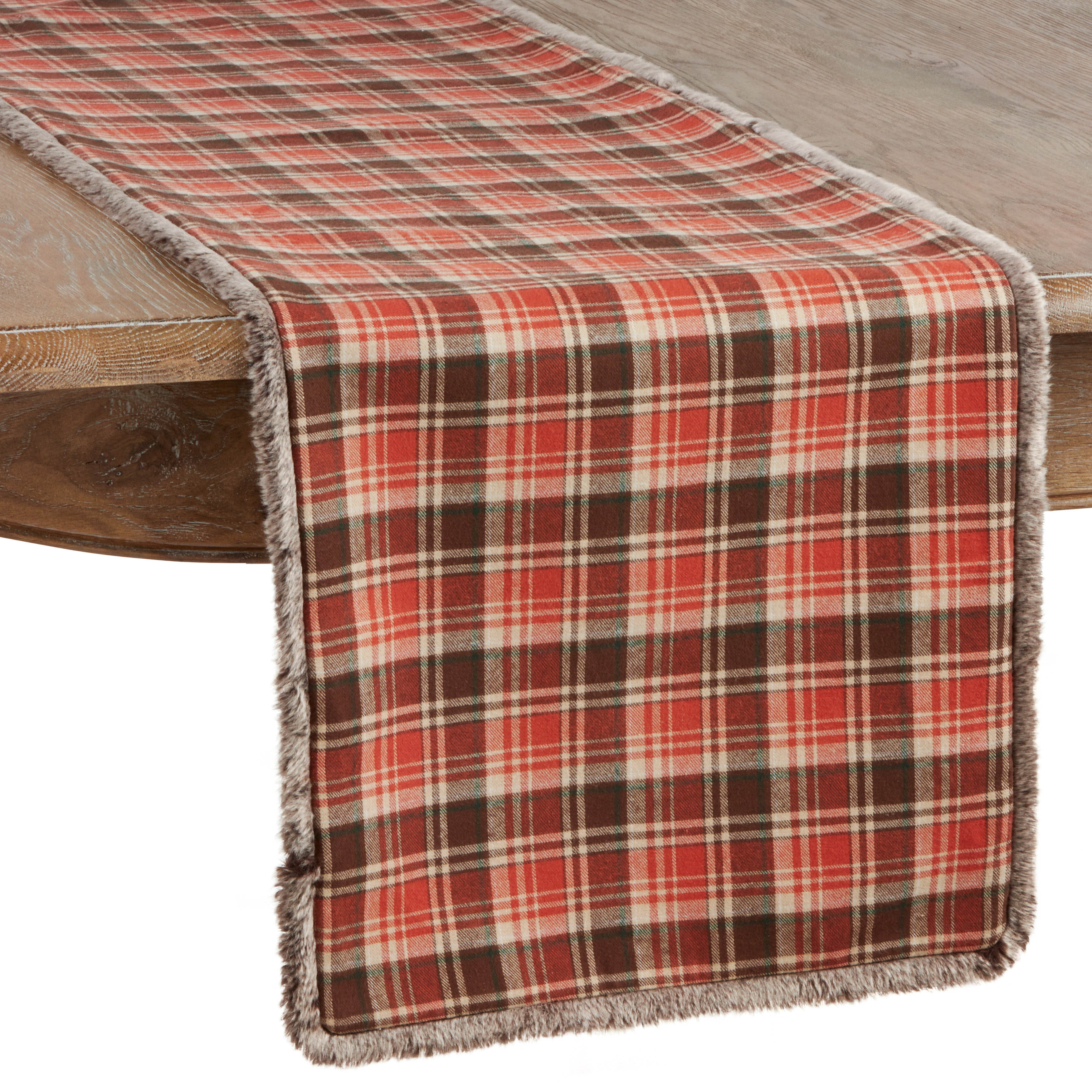 plaid table runner