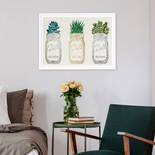 Handprinted Succulent Plant LinoCut Print home decor wall art