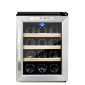 12 Bottle Single Zone Freestanding Wine Cooler b..