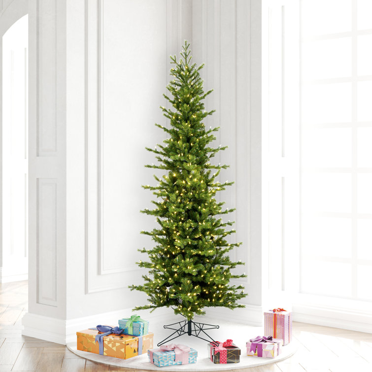 The Holiday Aisle® Green Pine Artificial Christmas Tree with 450 Warm