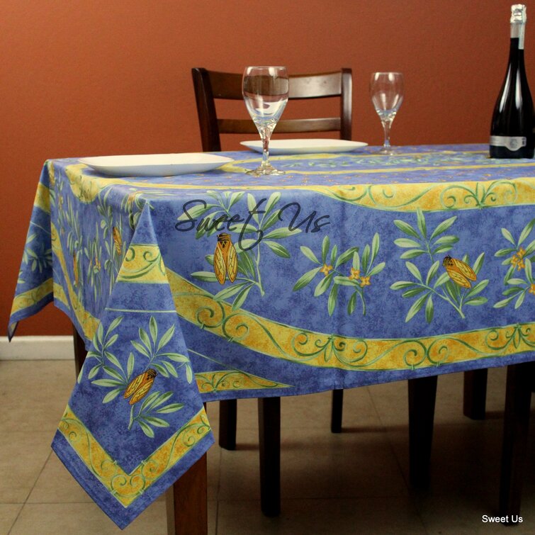 PALM Rectangular Tablecloth 100% Cotton MADE IN ITALY