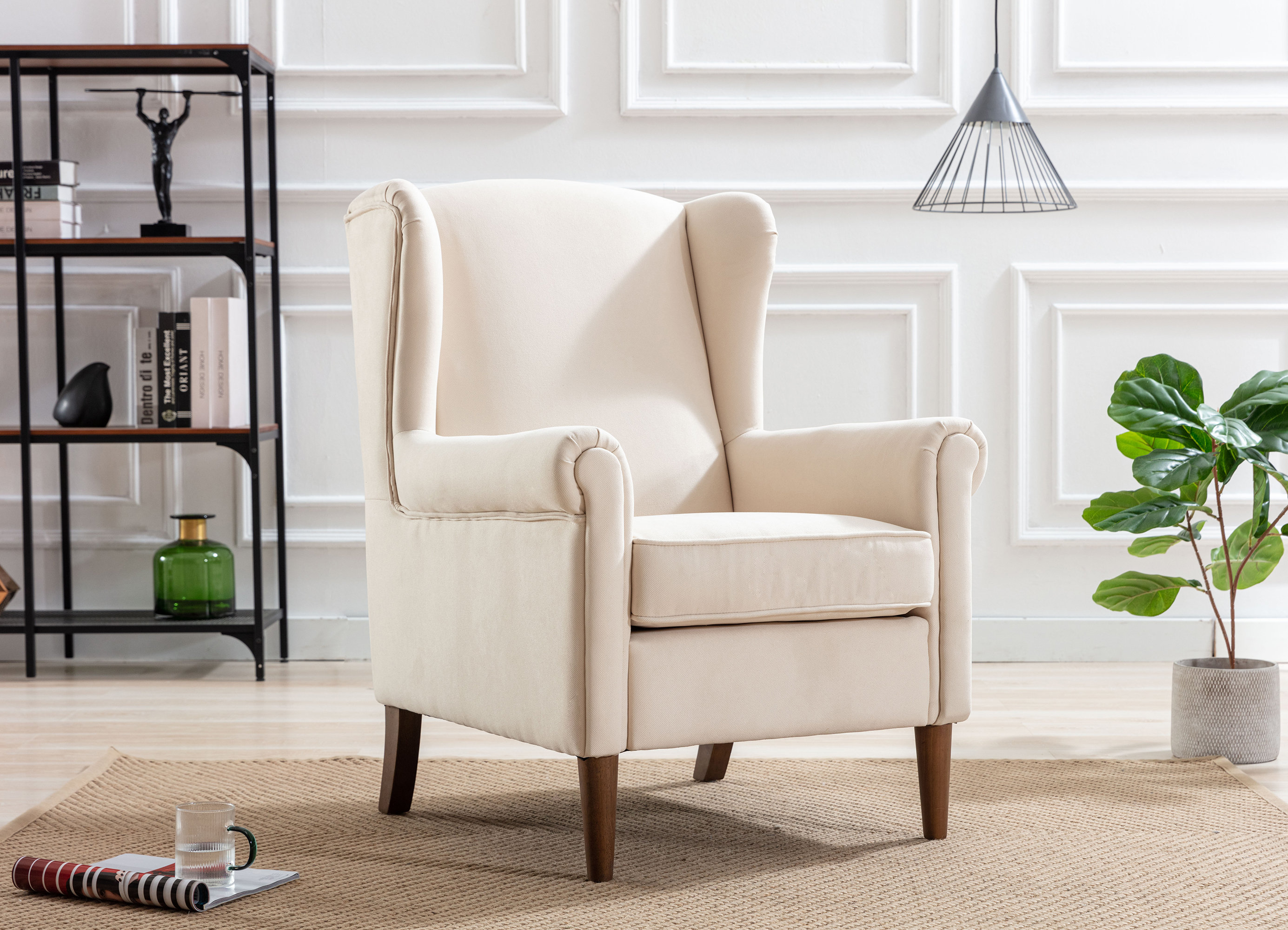 Red Barrel Studio® Upholstered Wingback Chair Wayfair