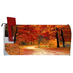 SUABO Autumn Fall Magnetic Mailbox Cover Maple Leaf Bicycle Mailbox Wrap Post Letter Box Cover Home Decorative for Standard Mailboxes 
