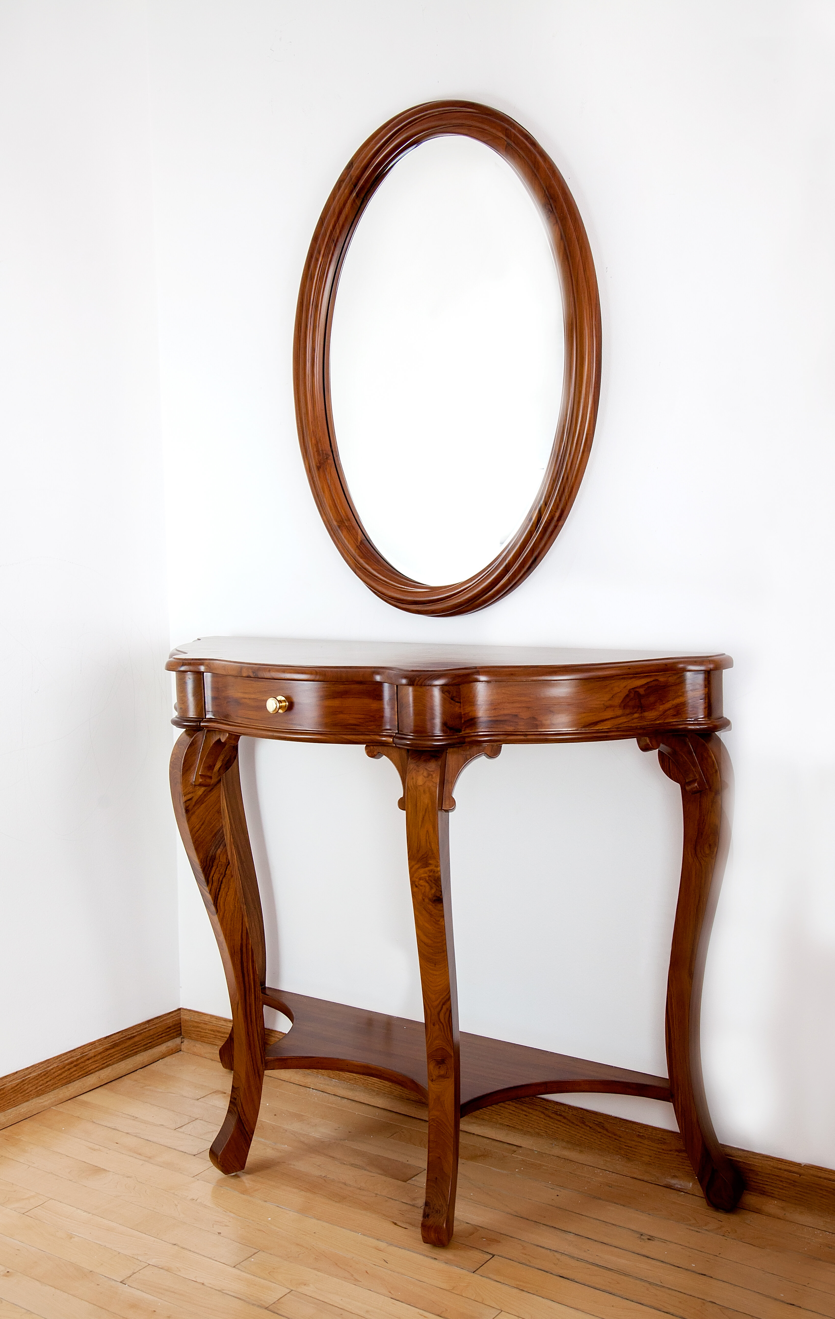 The Silver Teak 415 Solid Wood Console Table And Mirror Set Wayfair