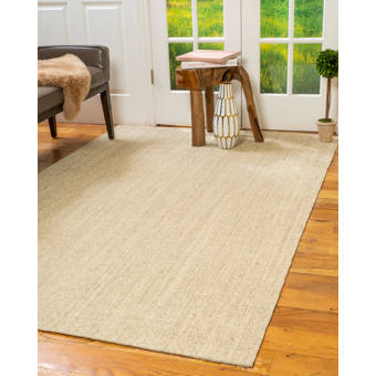 August Grove Elverson Handmade Flatweave Jute Sisal Wool Beige Area Rug Wayfair Ca