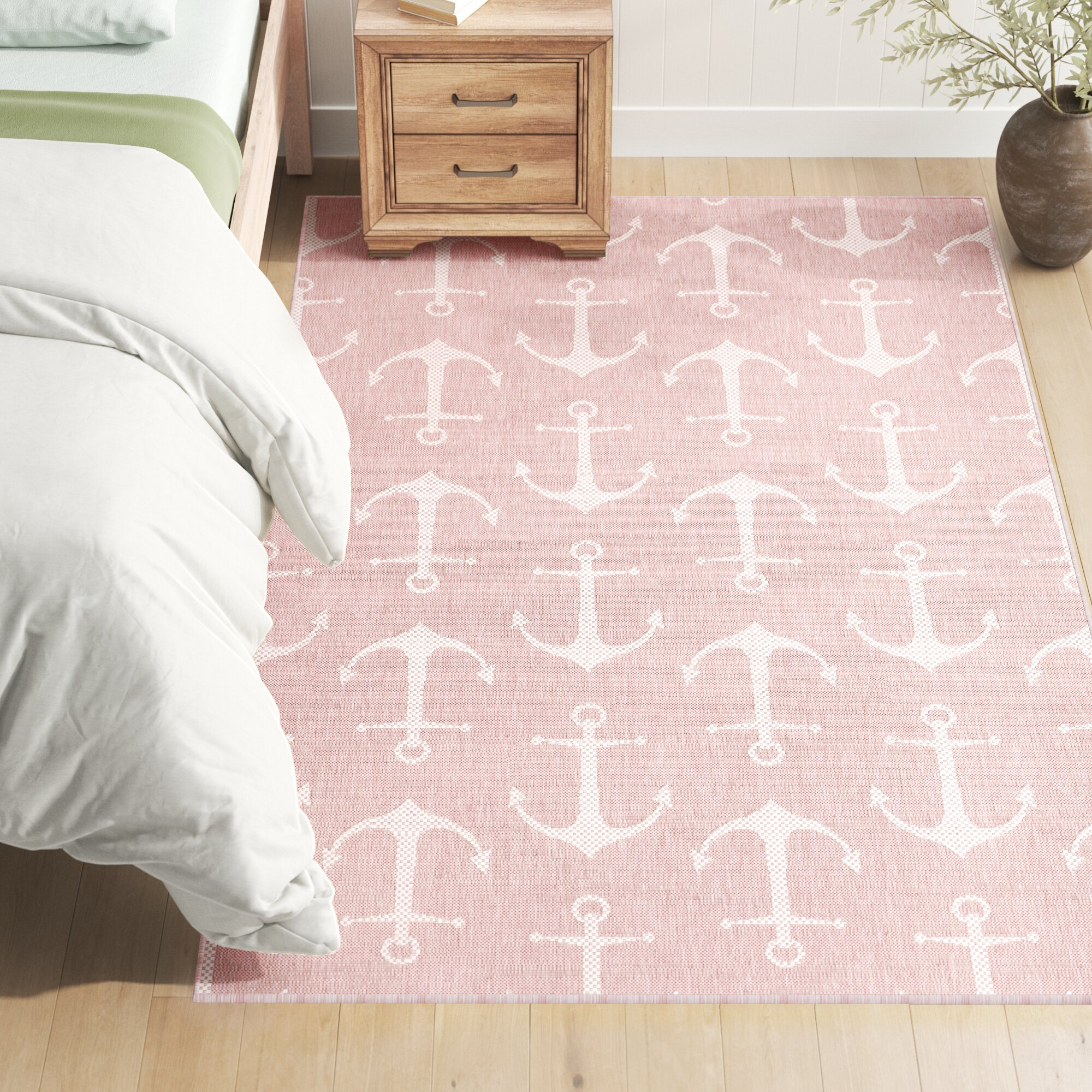 Sand & Stable Brentwood Pink Indoor / Outdoor Area Rug & Reviews | Wayfair