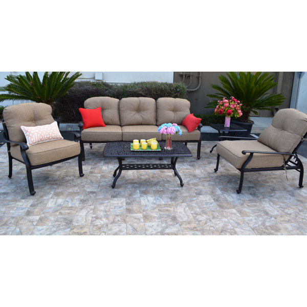 Darby Home Co Kristy 5 Piece Sunbrella Sofa Seating Group With Cushions Wayfair