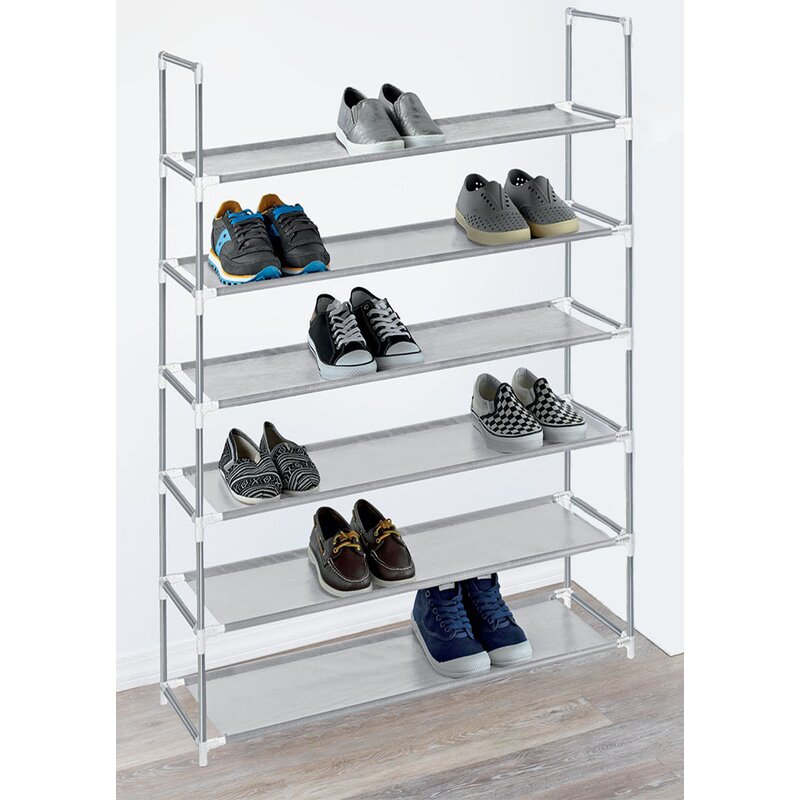 Rebrilliant 6 Tier 30 Pair Stackable Shoe Rack Reviews Wayfair