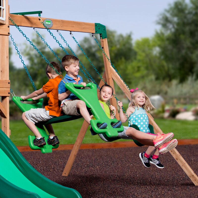 backyard discovery montpelier all cedar wood playset swing set