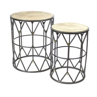 Go to store & view more images 2 Piece End Table Set by Sagebrook Home