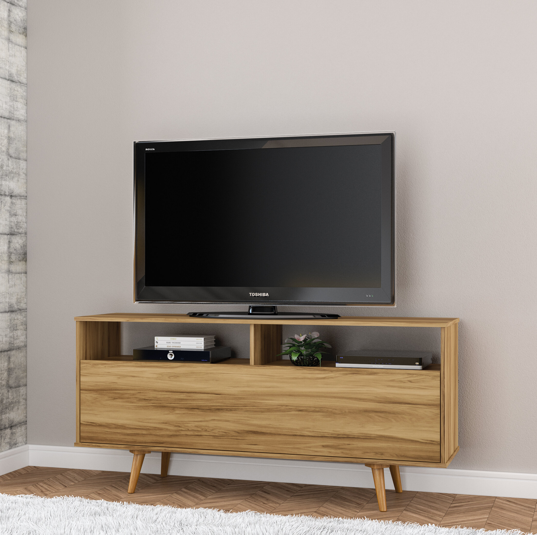 Corrigan Studio Collins Cabinet Enclosed Storage Tv Stand For Tvs