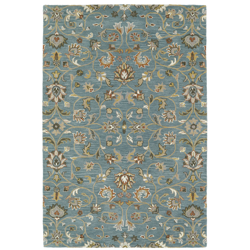 Alcott Hill Pasadena Oriental Handmade Tufted Wool Turquoise Area Rug Reviews Wayfair