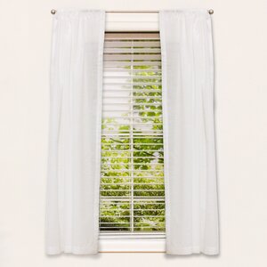 Solid Sheer Thermal Rod Pocket Single Curtain Panel