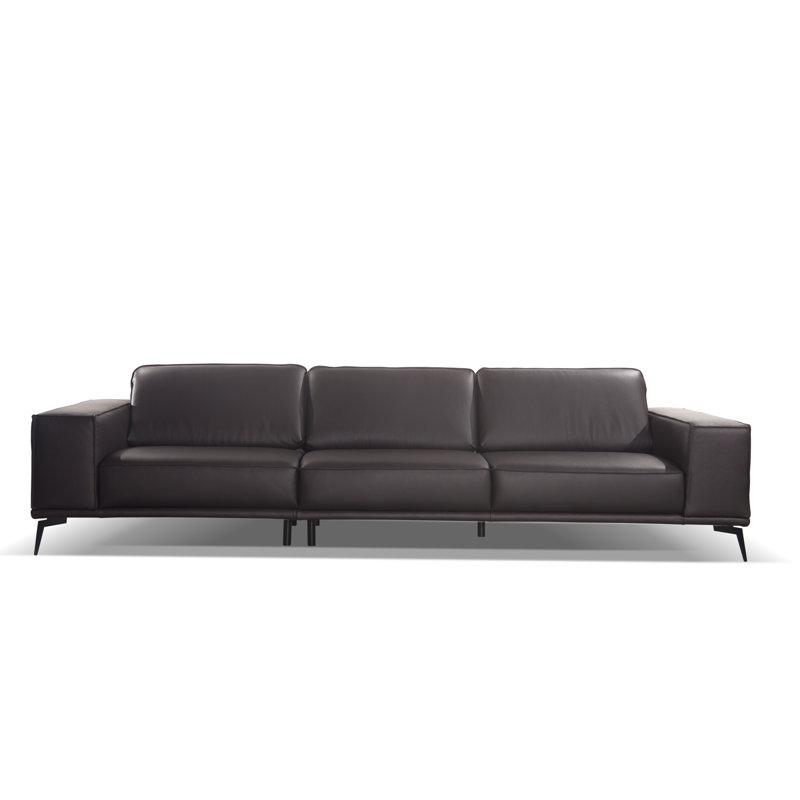 Vig Furniture Darwin Italian Modern Dark Brown Leather Sofa Wayfair