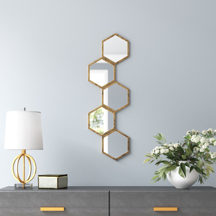 Willa Arlo Interiors Stubbs Hexagon Metal Wall Mirror & Reviews | Wayfair