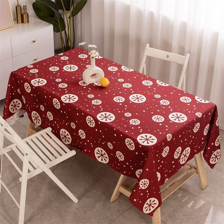 Rectangle Table Cloth Washable Water Resistance Microfiber Tablecloth Decor 