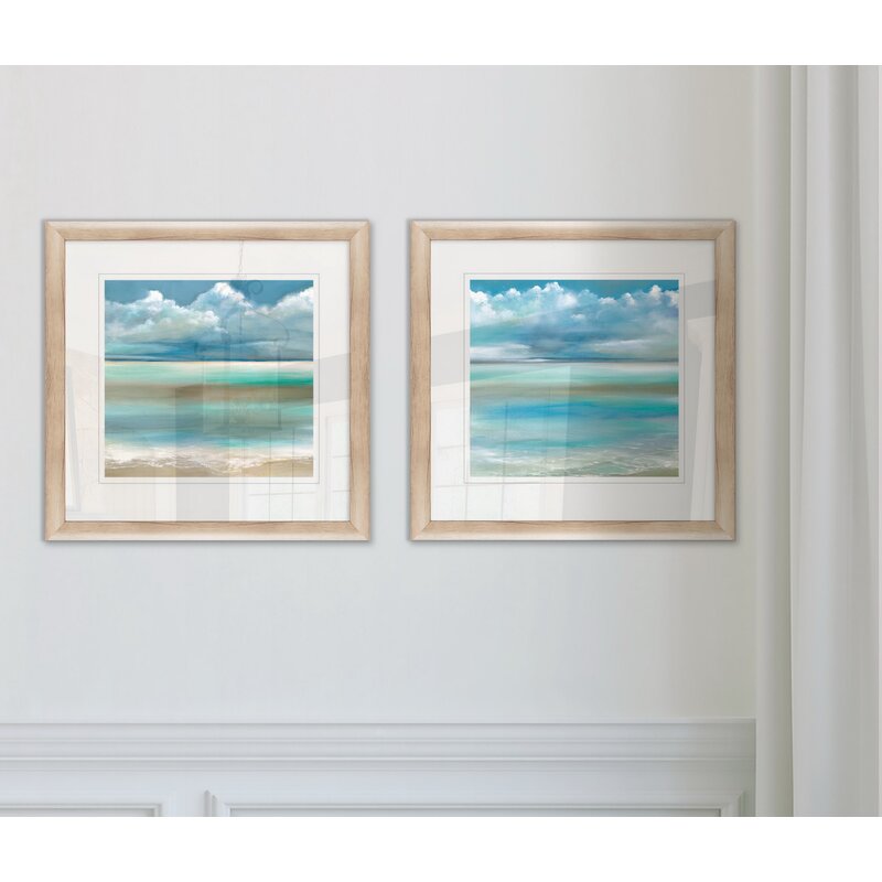Highland Dunes Tranquility By The Sea 2 Piece Framed Print Set | Wayfair