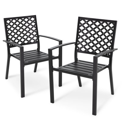 Hughey Stacking Patio Dining Armchairs