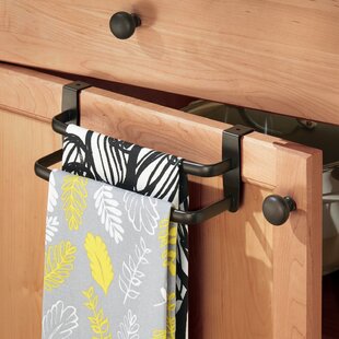 Tea Towel Holder Bath Towel Rack for Hanging Over the Kitchen Cupboard Door HLD
