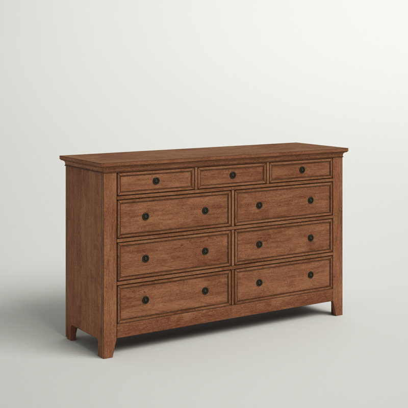 Woodside 9 Drawer 66" W Dresser Color: Oak