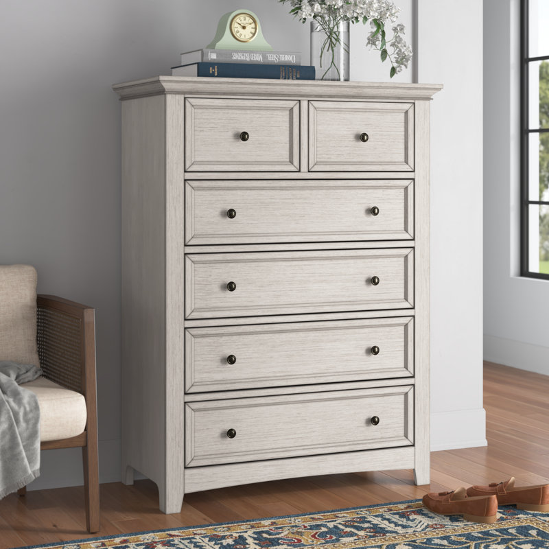 Kingery 6 - Drawer Dresser Color: Antique White