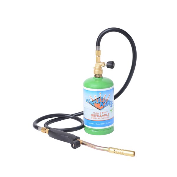 PROPANE TORCH and 3 Nozzle Tips 60" Hose 20 # lb Bottle Apapter Weed Burn Ice LP 