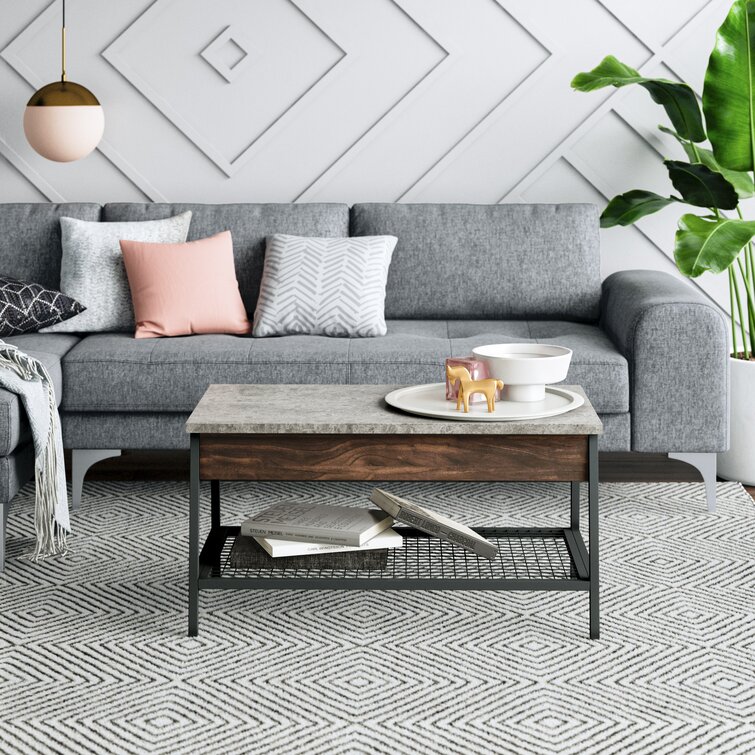 wayfair grey and white coffee table