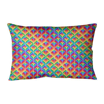 Ebern Designs Kitterman Pastel Stripe Scales Indoor Outdoor Lumbar Pillow Wayfair