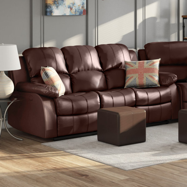 two seater leather recliner lounge