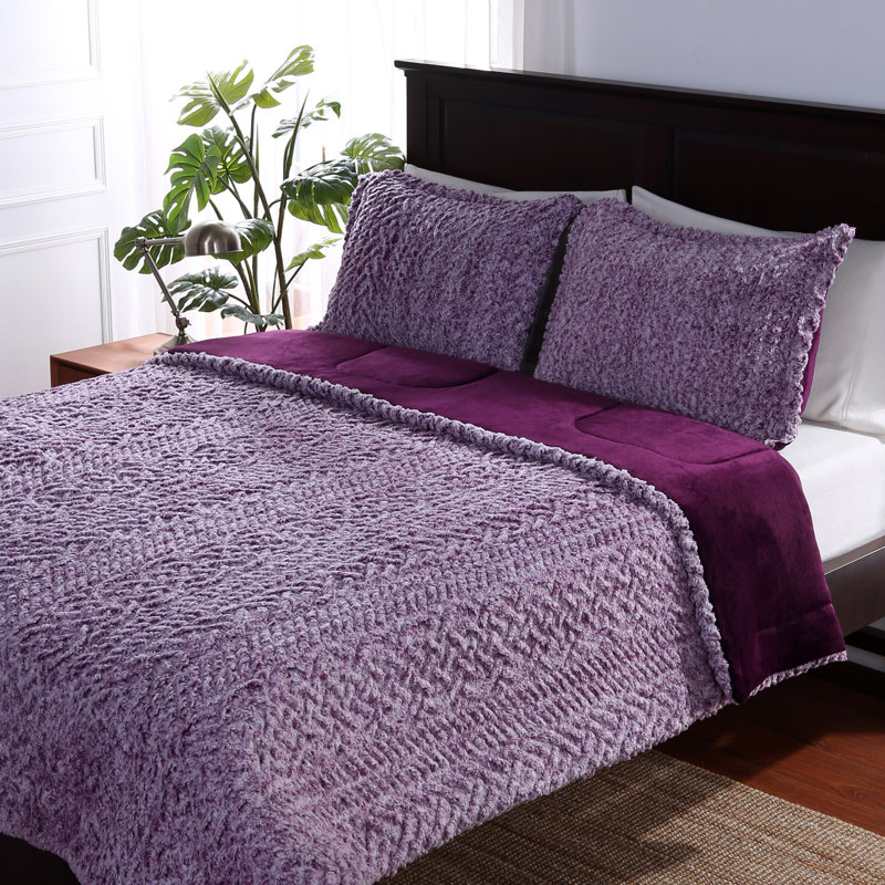 Berkshire Blanket Ultrasonic Sherpa Comforter Set Reviews Wayfair