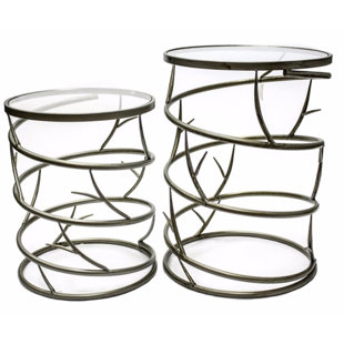 Go to store & view more images Penland Spiky 2 Piece Nesting Tables by Union Rustic