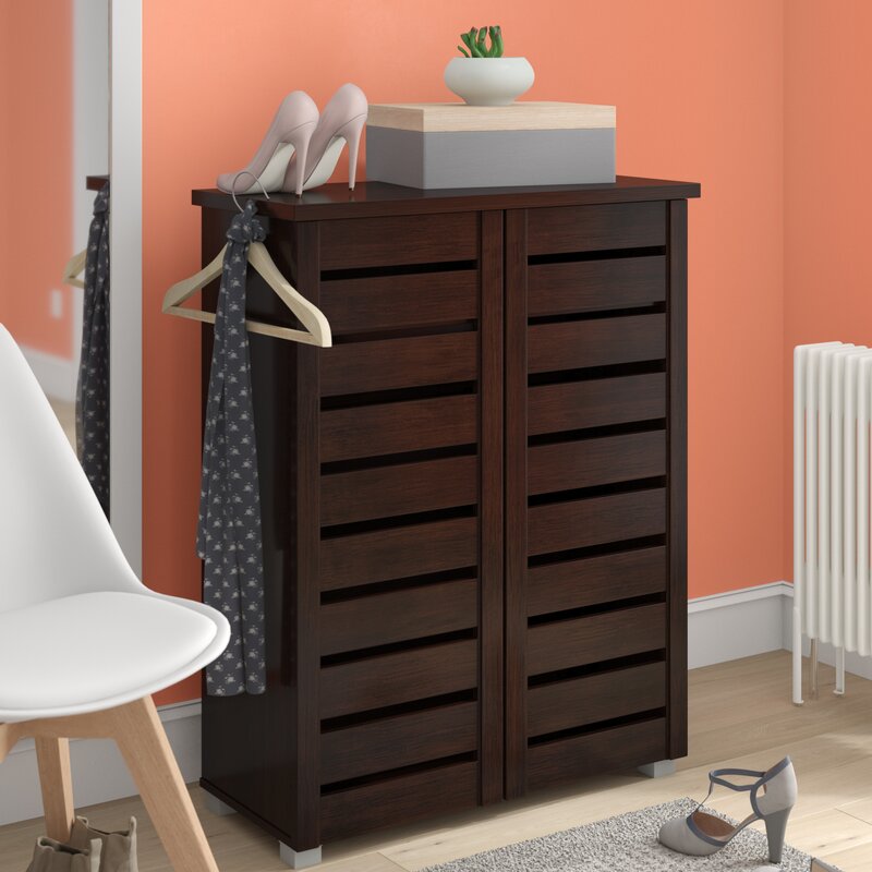 Rebrilliant 15 Pair Shoe Storage Cabinet Reviews Wayfair