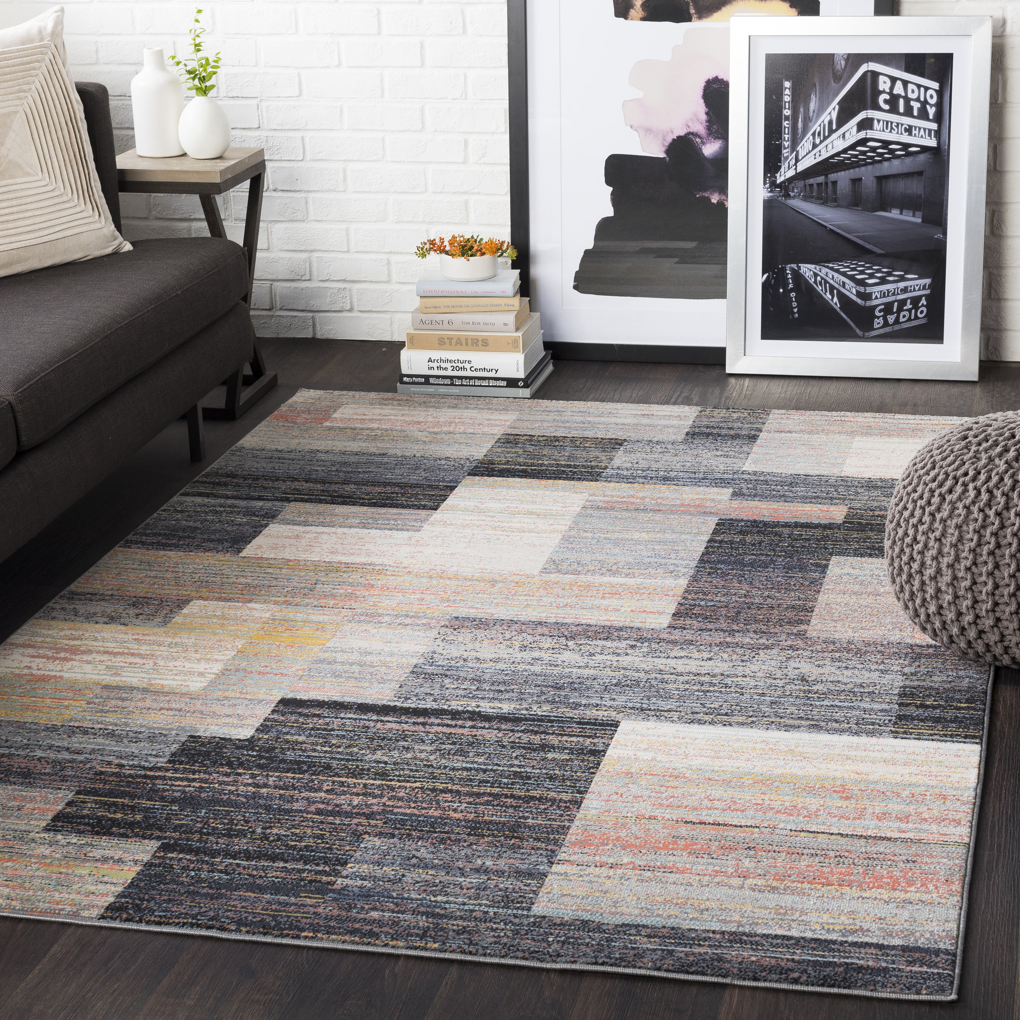 Orren Ellis Ashlee Distressed Geometric C Taupe Area Rug Ashlee Distressed Geometric C