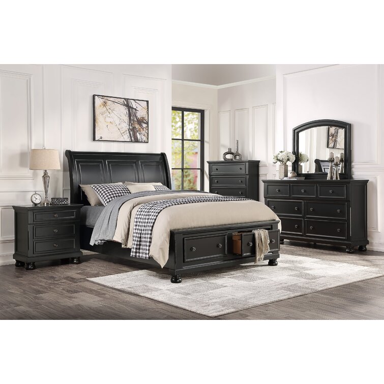 Canora Grey 3Pc Annlee Black Bedroom Set | Wayfair.ca