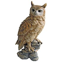 3x Cute Owl Figurine Miniature Yard Outdoor Garden Statues Sculpture Decor 