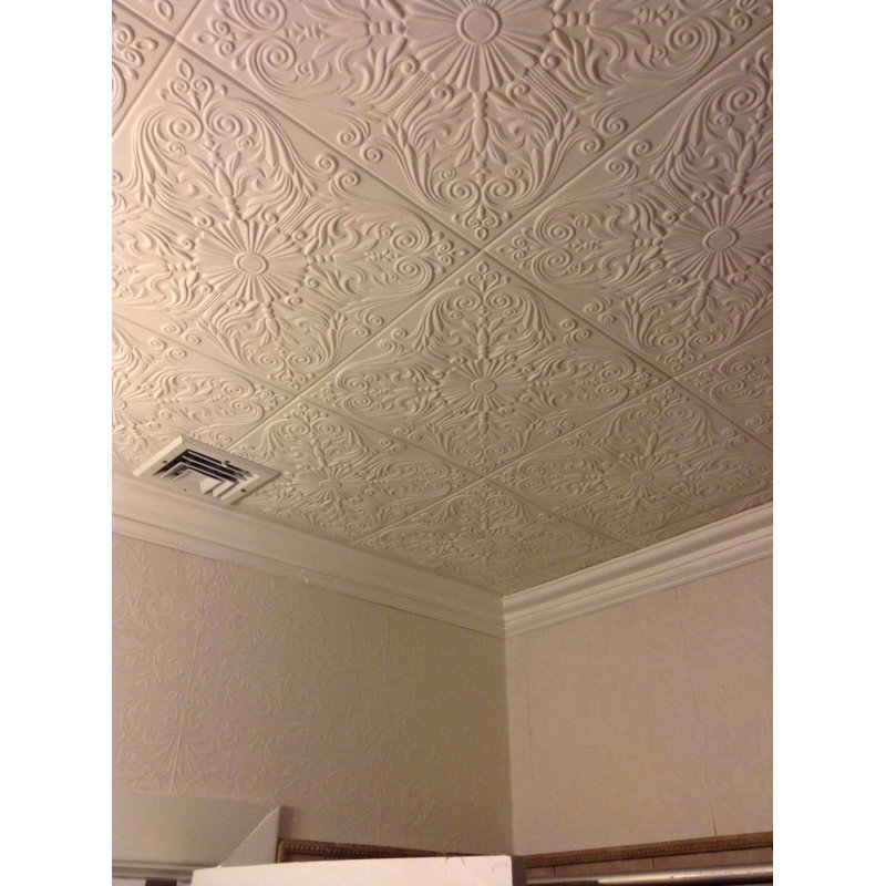 A La Maison Ceilings Spanish Silver 1 6 Ft X 1 6 Ft Glue Up