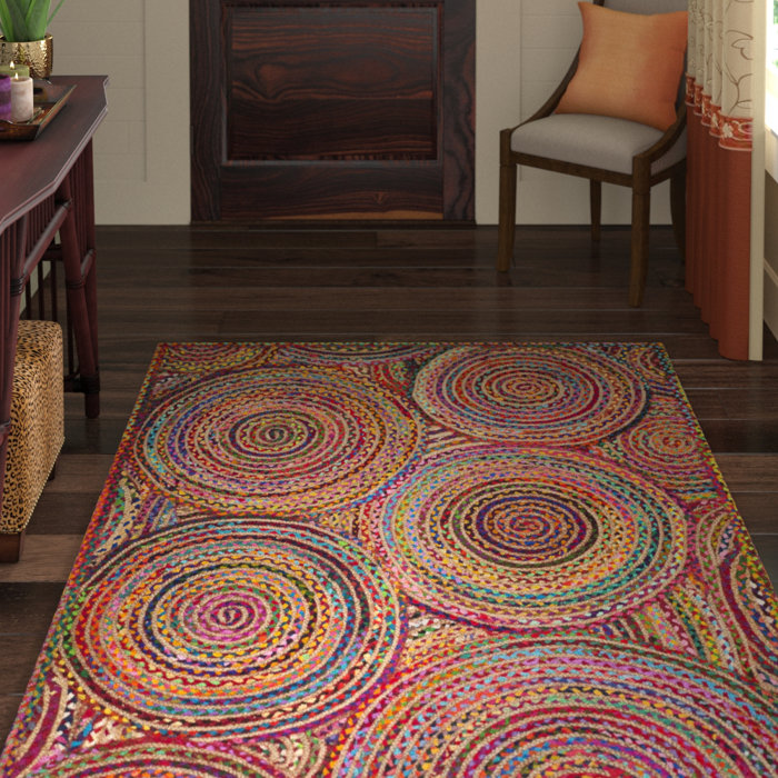 Langley Street Herzig Handmade Flatweave Red/Multi Rug & Reviews | Wayfair